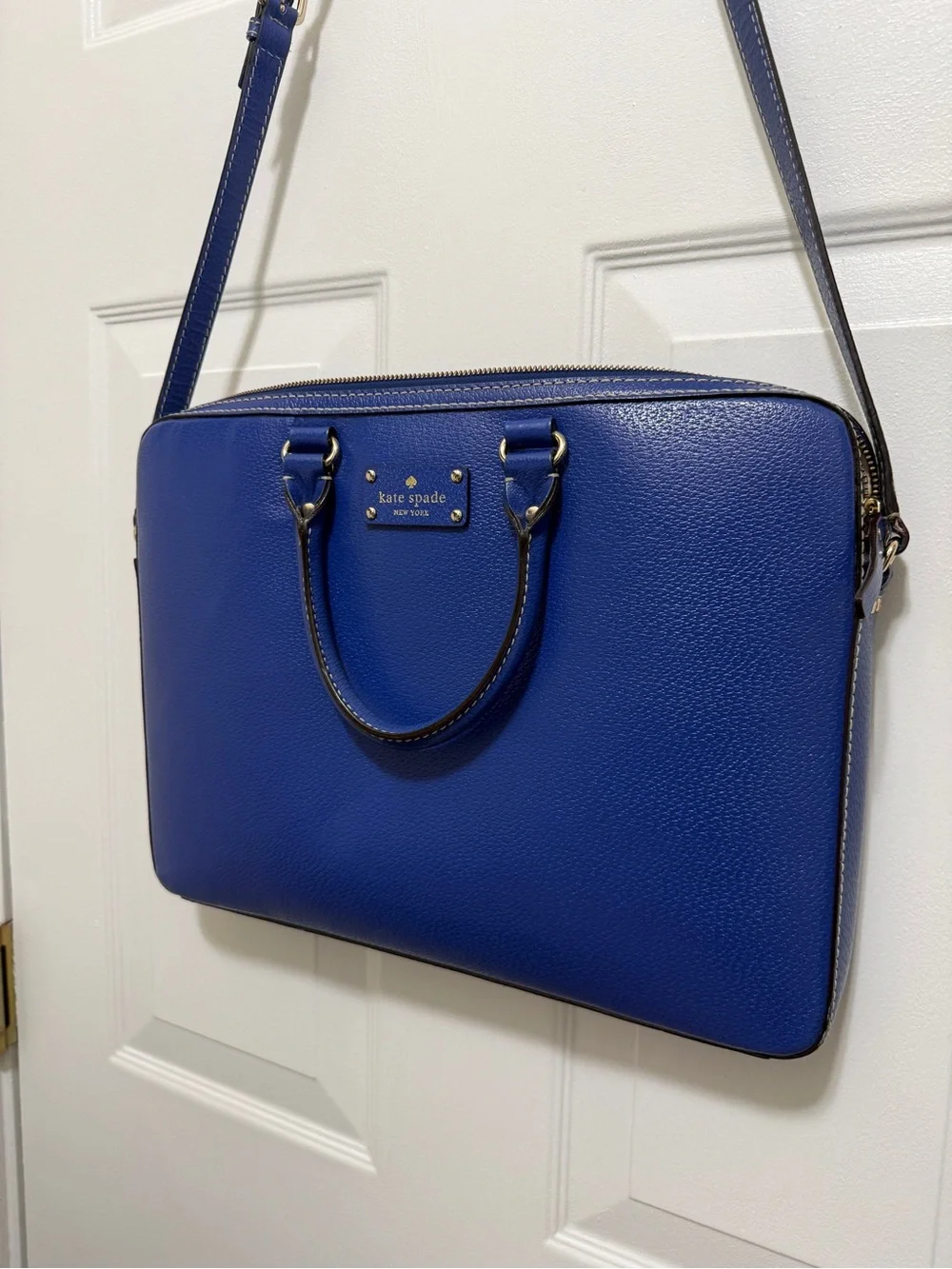 Kate Spade New York Blue Leather Satchel Crossbody